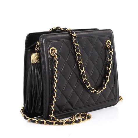 chanel vintage quilted tassel bag|pictures of old chanel purses.